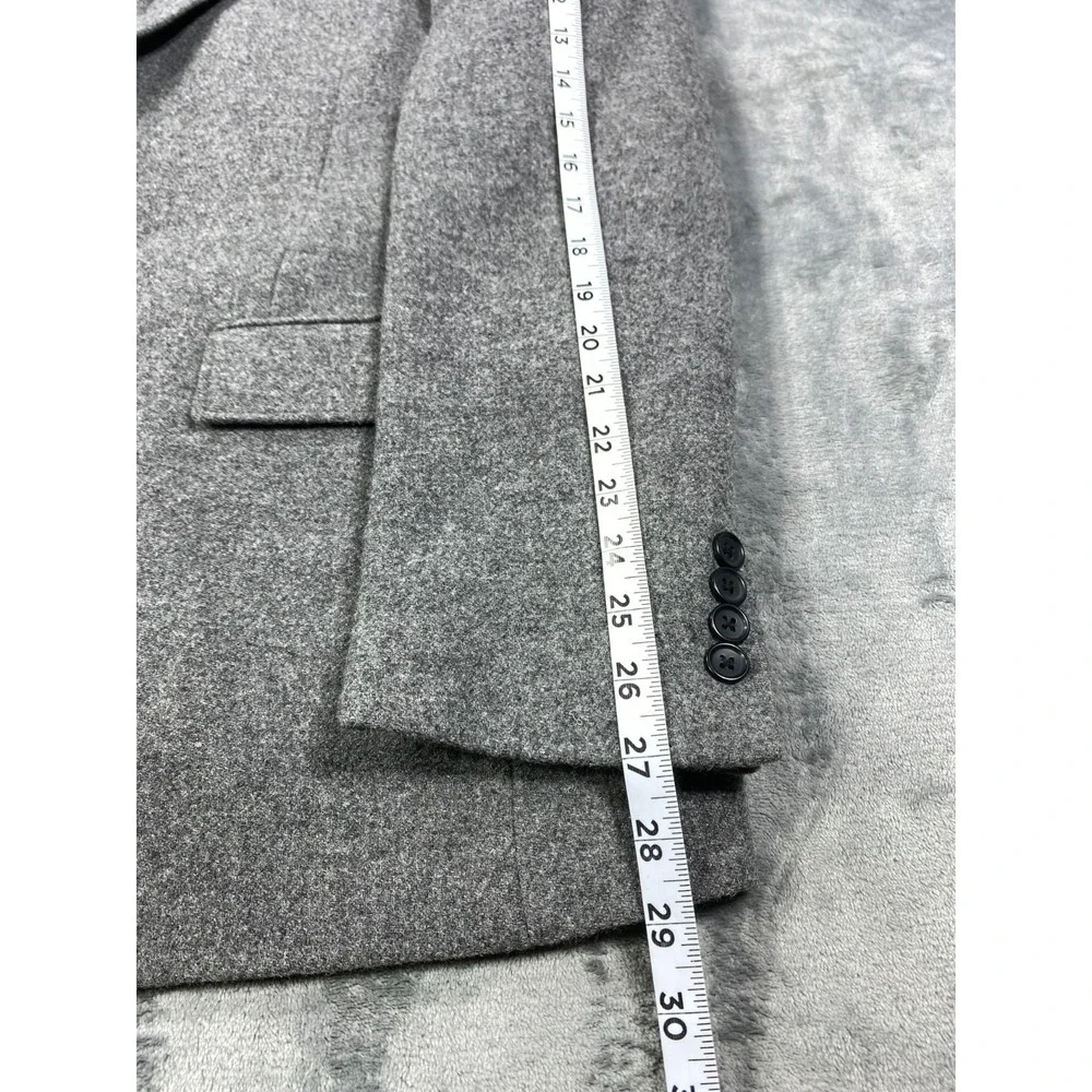 J Crew Blazer Mens 42L Gray Wool Blend Jacket Casual Sport Coat Classic Business
